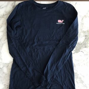 Vineyard Vines Long- Sleeve Whale Print Tee